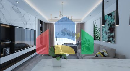 Студия 44 м2 в новом комплексе в Ени Боазичи