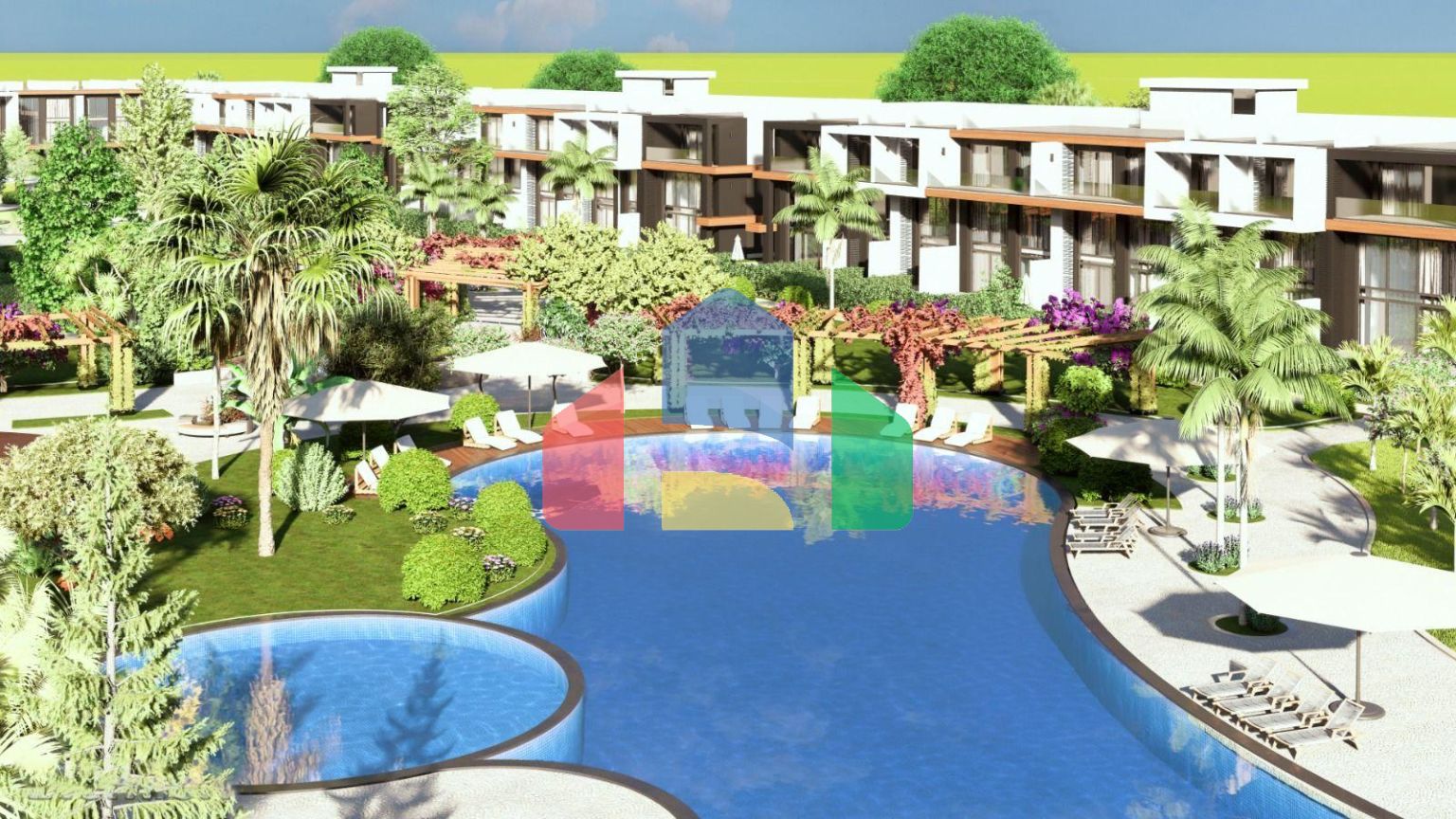 Квартира Penthouse 2+1 Duplex 130 м2с двумя террасами в Искеле