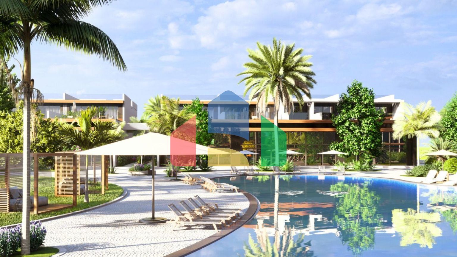 Квартира 3+1 Duplex 175 м2 с террасой и садом в новом комплексе в Искеле