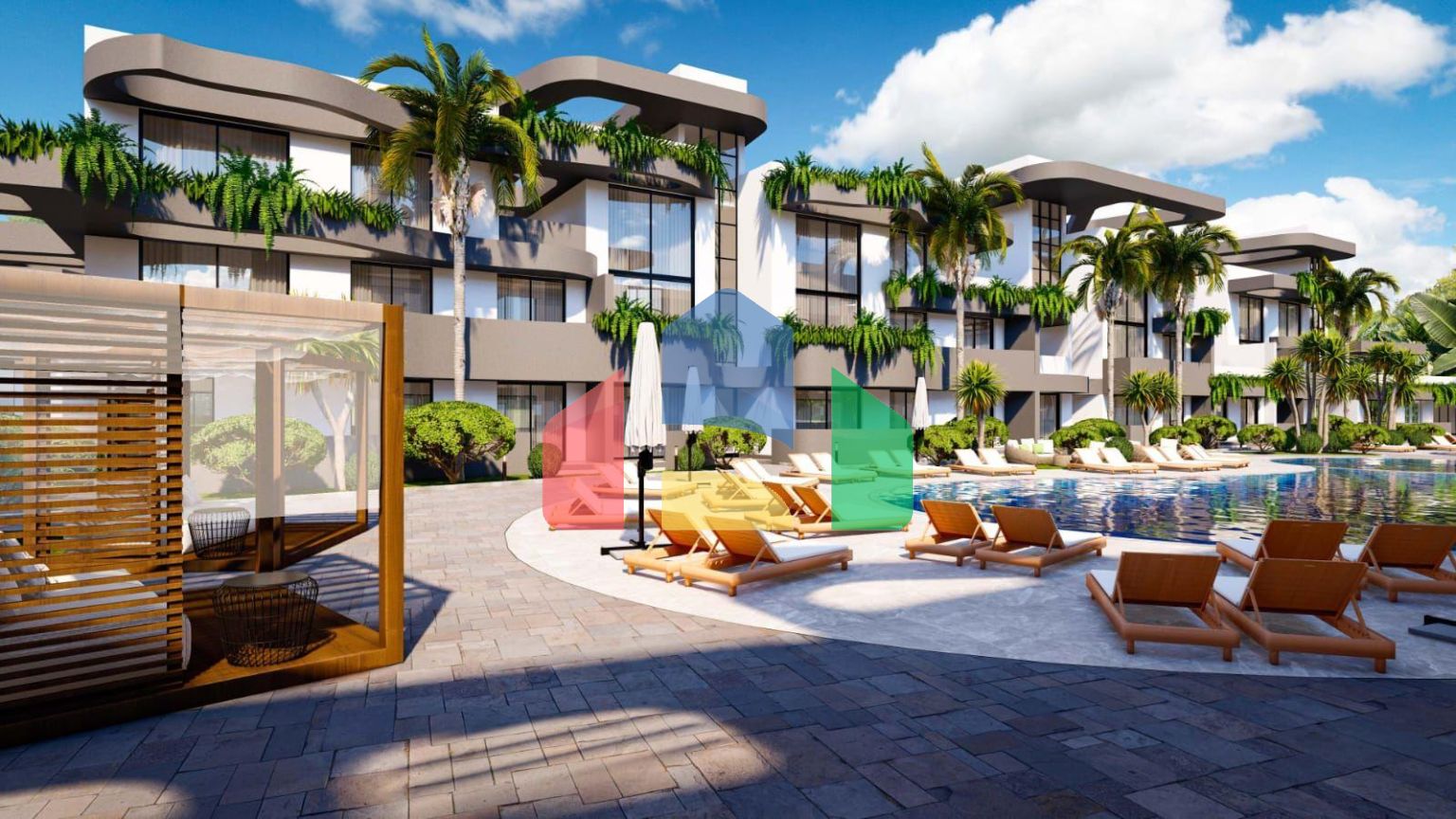 Студия 35 м2 с террасой 3м2 в новом комплексе в Ени Боазичи