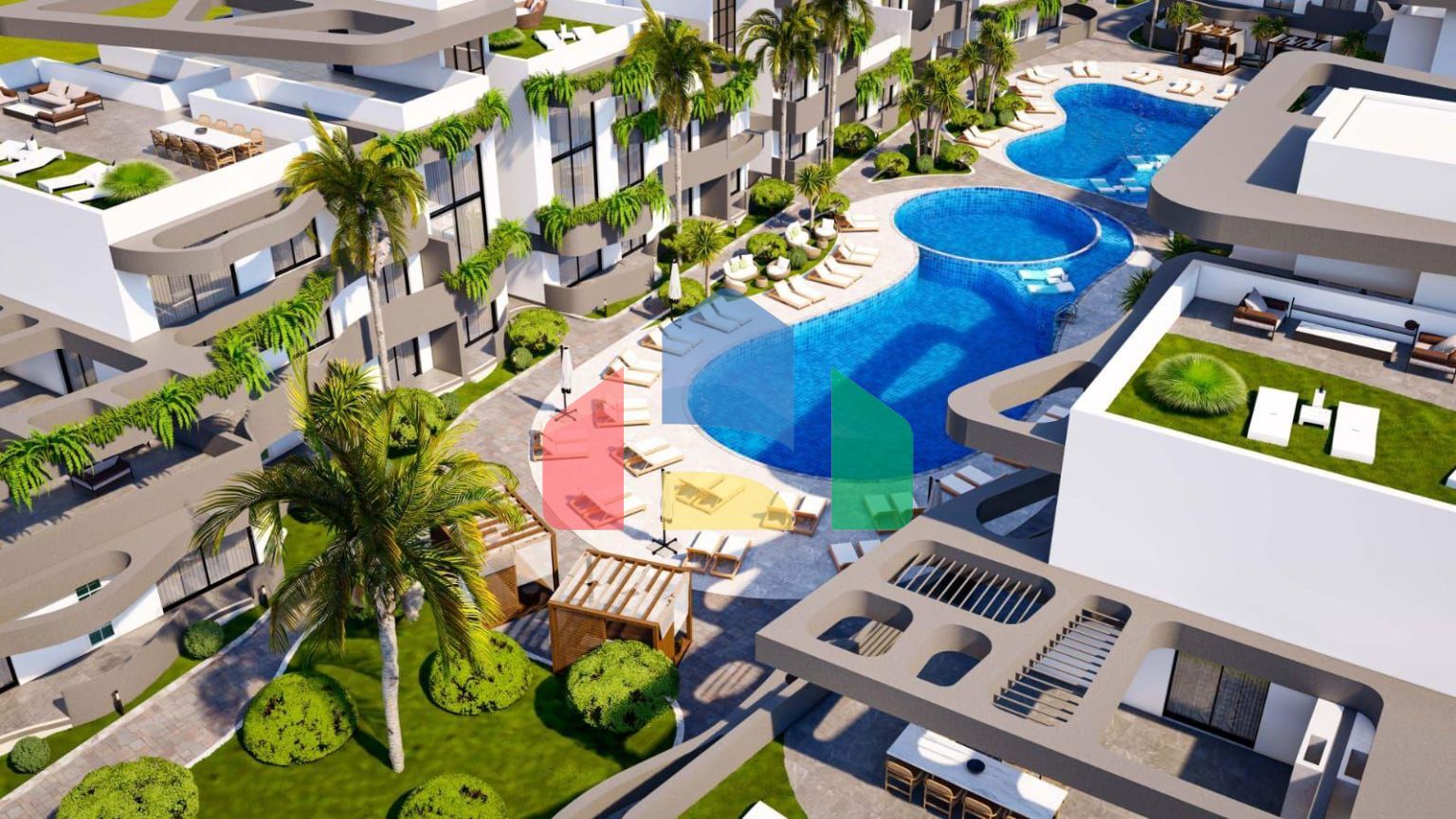 Студия 35 м2 с террасой 3м2 в новом комплексе в Ени Боазичи