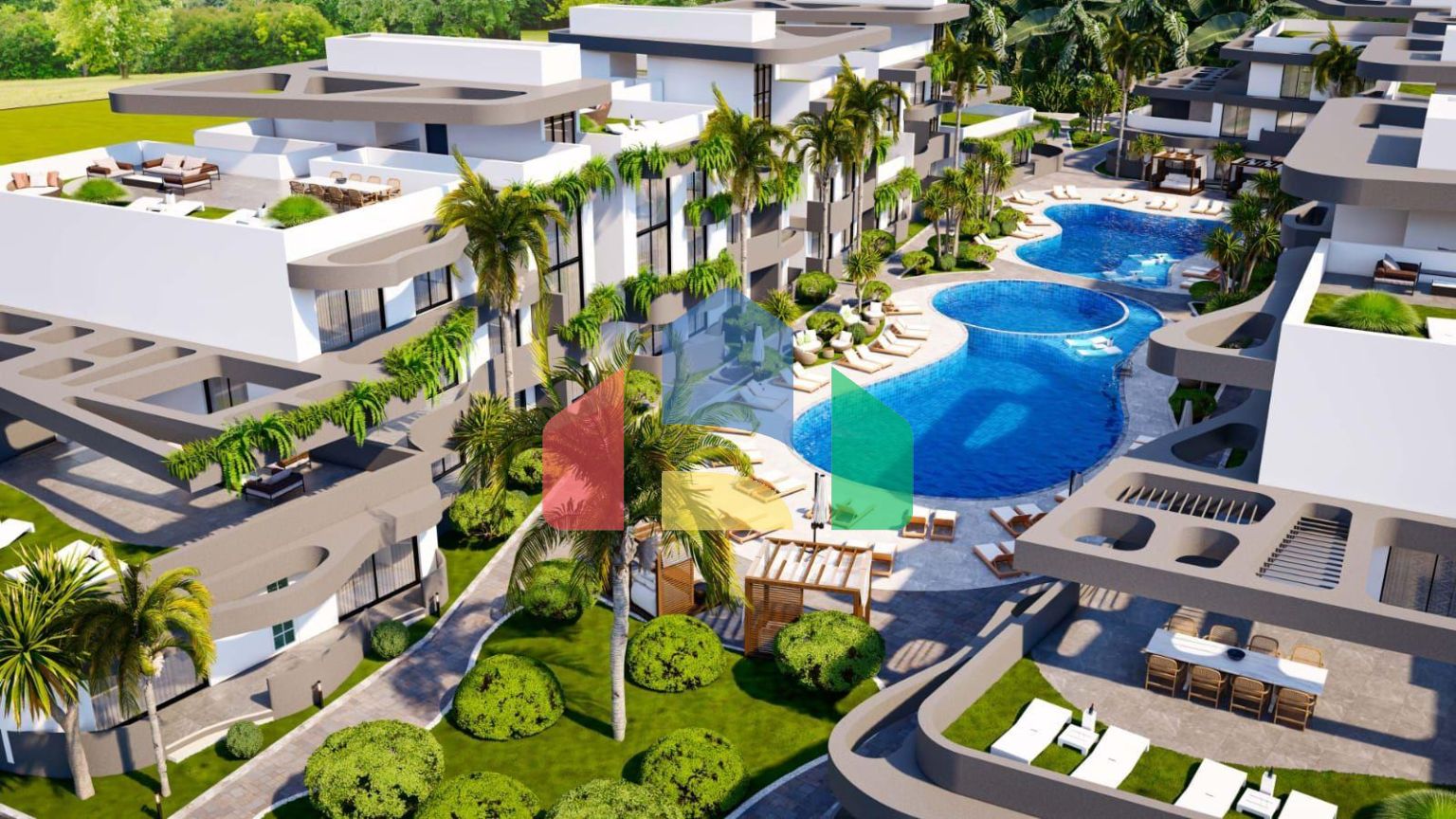 Студия 35 м2 с террасой 3м2 в новом комплексе в Ени Боазичи