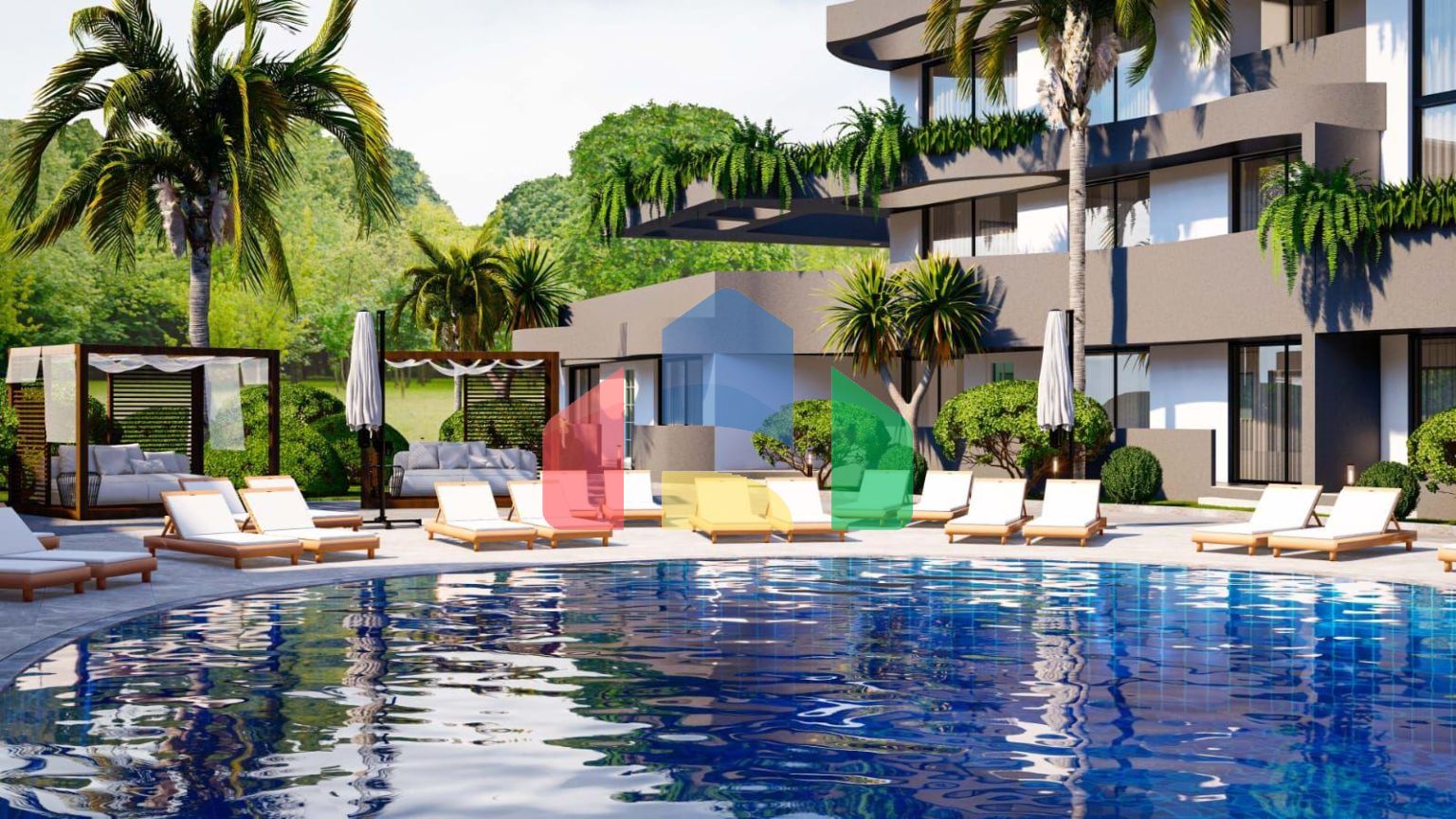 Студия 35 м2 с террасой 3м2 в новом комплексе в Ени Боазичи