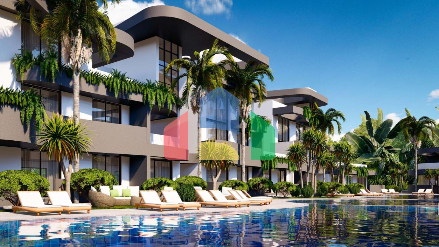 Квартира 1+1 (63 м2) с террасой 7 м2 в новом комплексе в Ени Боазичи