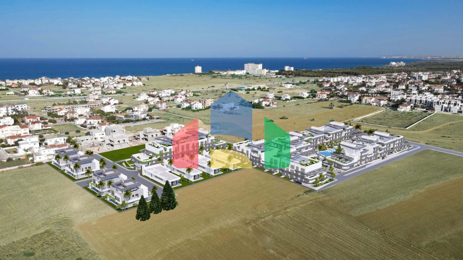 Квартира 1+1 (63 м2) с террасой 7 м2 в новом комплексе в Ени Боазичи