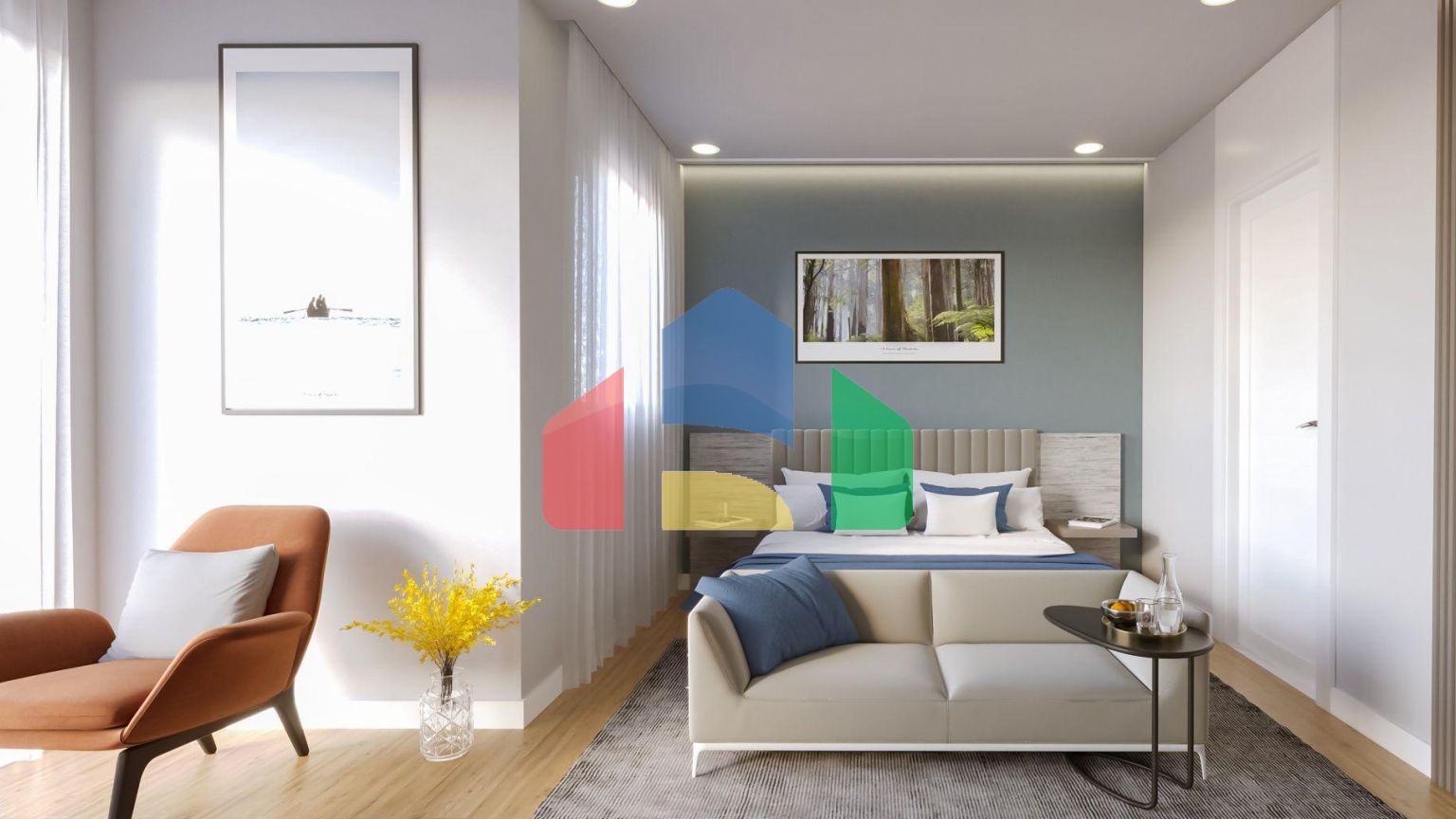 Студия 30 м2 с террасой в красивом комплексе в Искеле