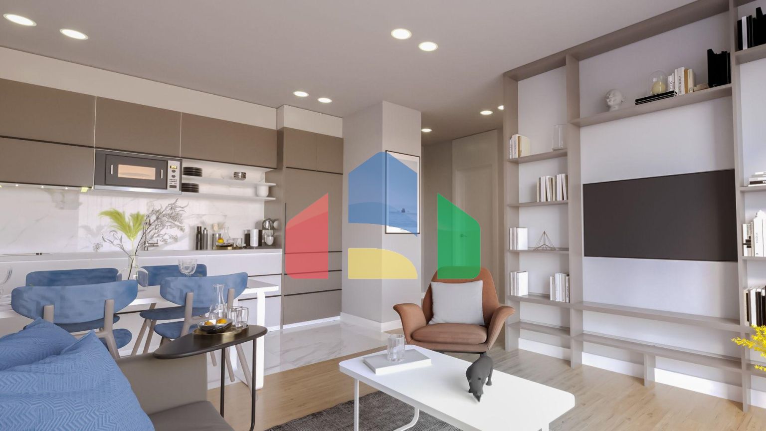 Квартира 3+1 (105 м2) с террасой и собственным садом в Искеле