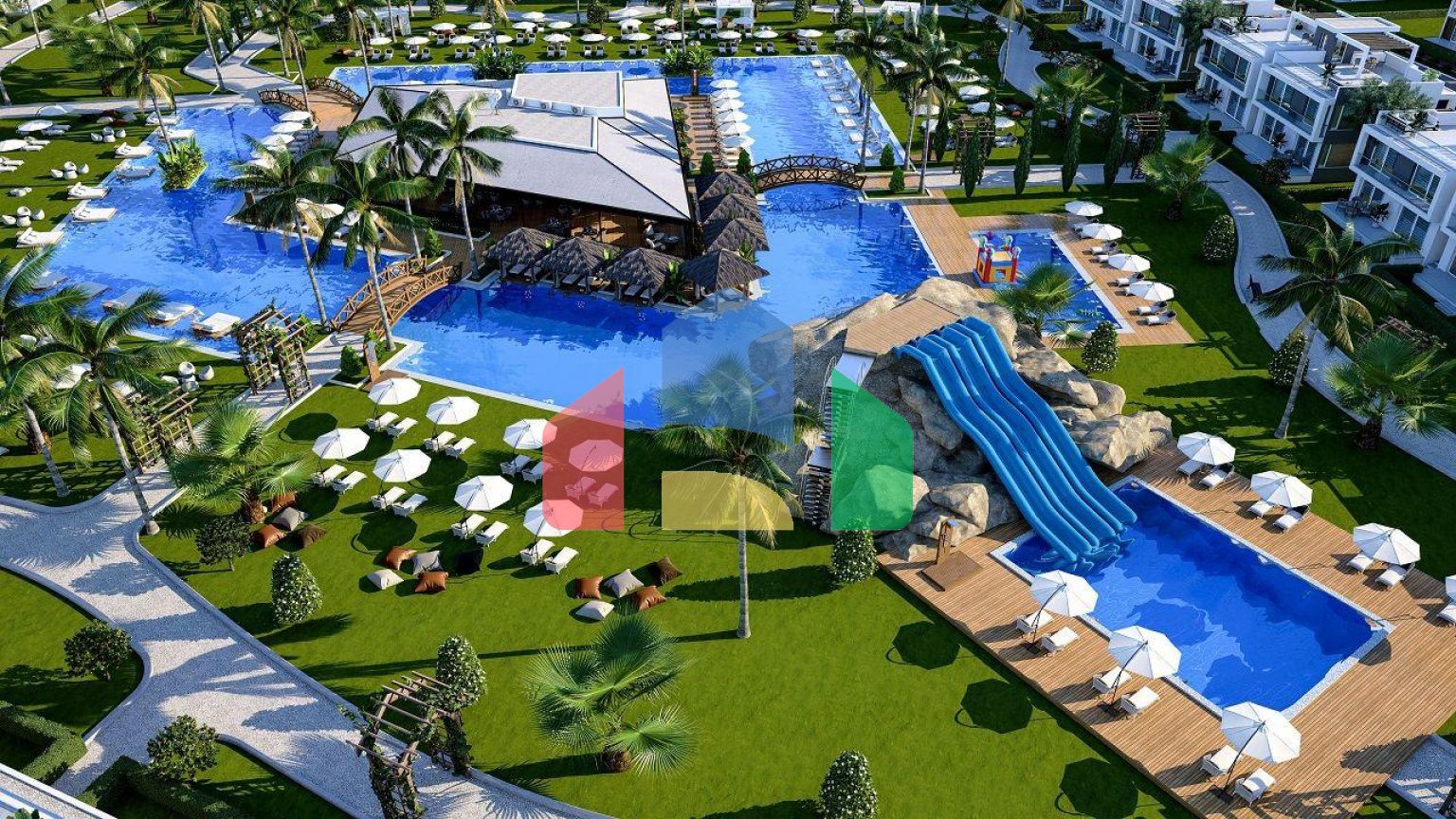 Квартира 1+1 Loft 61 м2 в красивом комплексе рядом с песчаным пляжем 