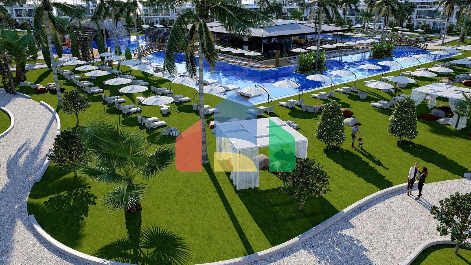 Квартира 1+1 Loft 61 м2 в красивом комплексе рядом с песчаным пляжем 