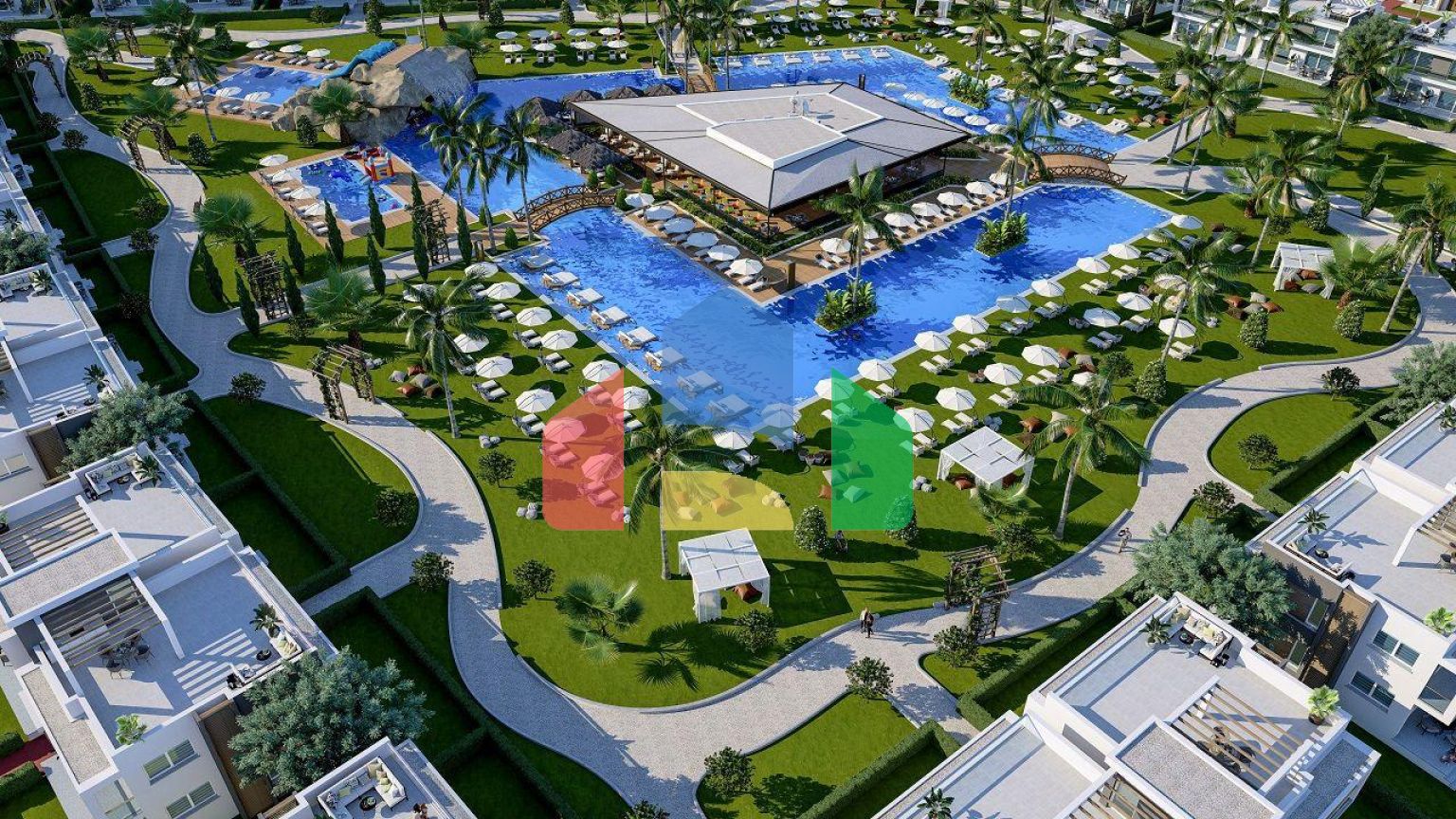 Квартира 1+1 Loft 61 м2 в красивом комплексе рядом с песчаным пляжем 