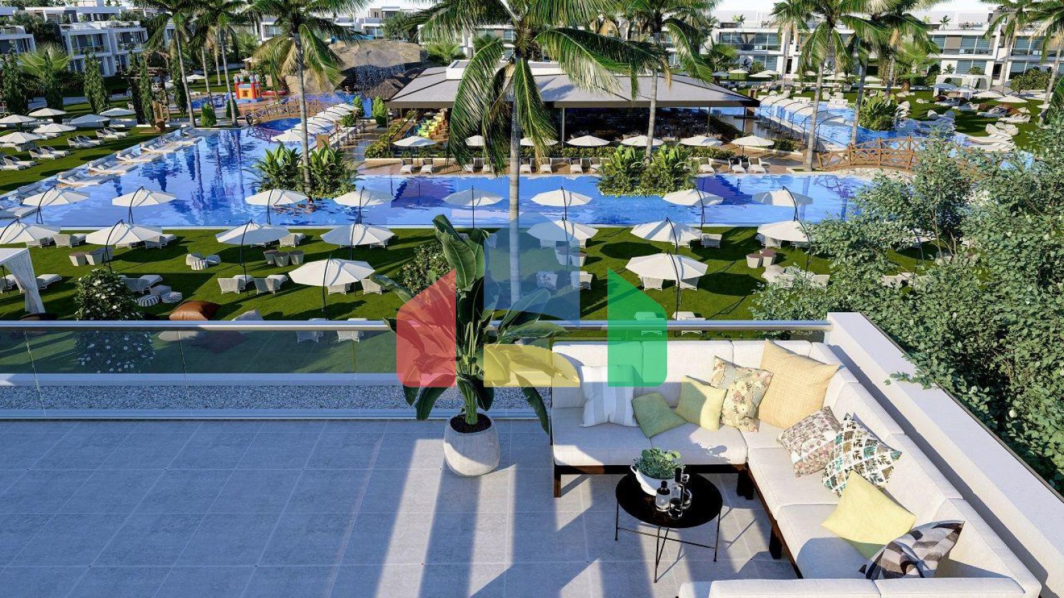 Квартира 1+1 Loft 61 м2 в красивом комплексе рядом с песчаным пляжем 