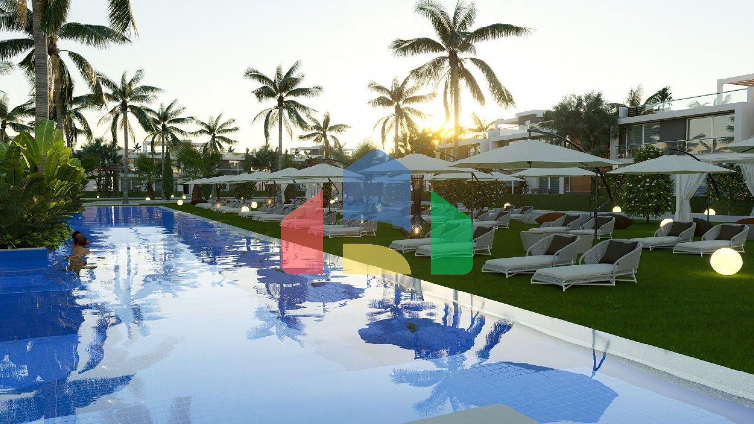 Квартира 1+1 Loft 61 м2 в красивом комплексе рядом с песчаным пляжем 