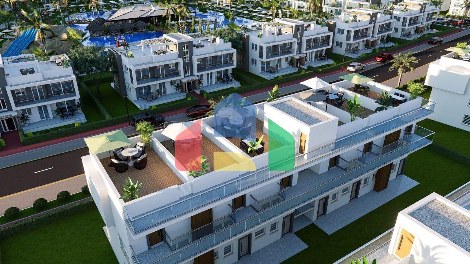 Квартира 1+1 Loft 61 м2 в красивом комплексе рядом с песчаным пляжем 