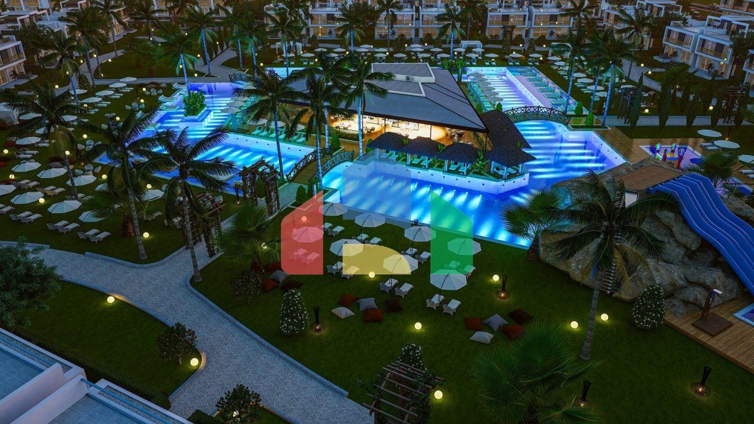 Квартира 1+1 Loft 61 м2 в красивом комплексе рядом с песчаным пляжем 