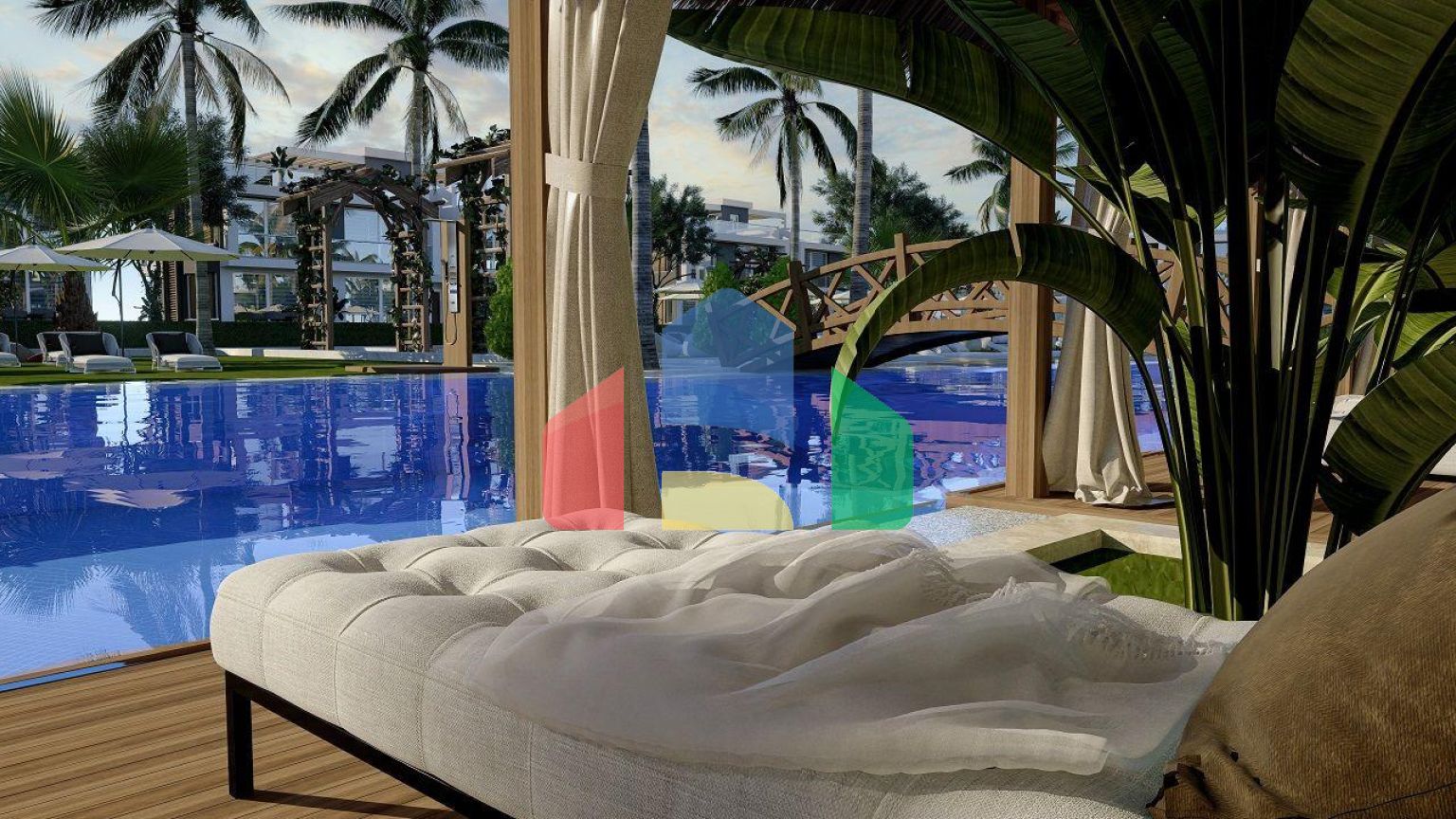 Квартира 1+1 Loft 61 м2 в красивом комплексе рядом с песчаным пляжем 