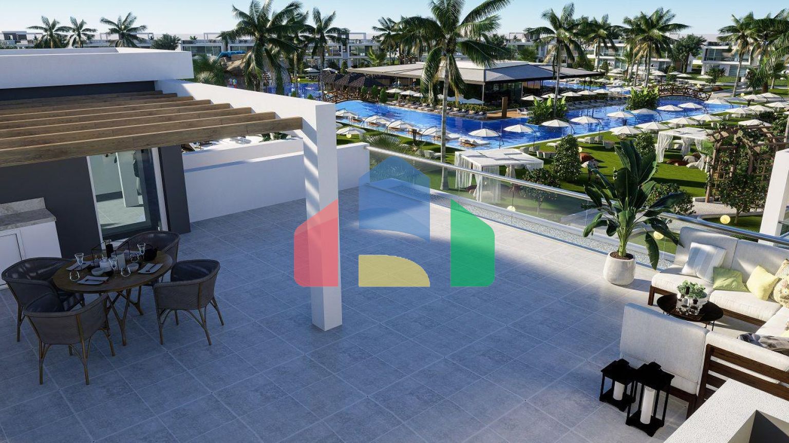 Квартира 1+1 Loft 61 м2 в красивом комплексе рядом с песчаным пляжем 