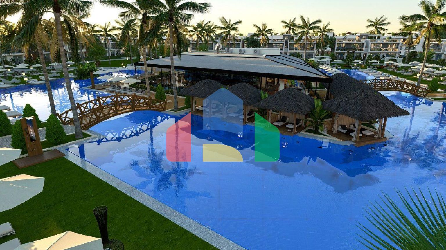 Квартира 1+1 Loft 61 м2 в красивом комплексе рядом с песчаным пляжем 