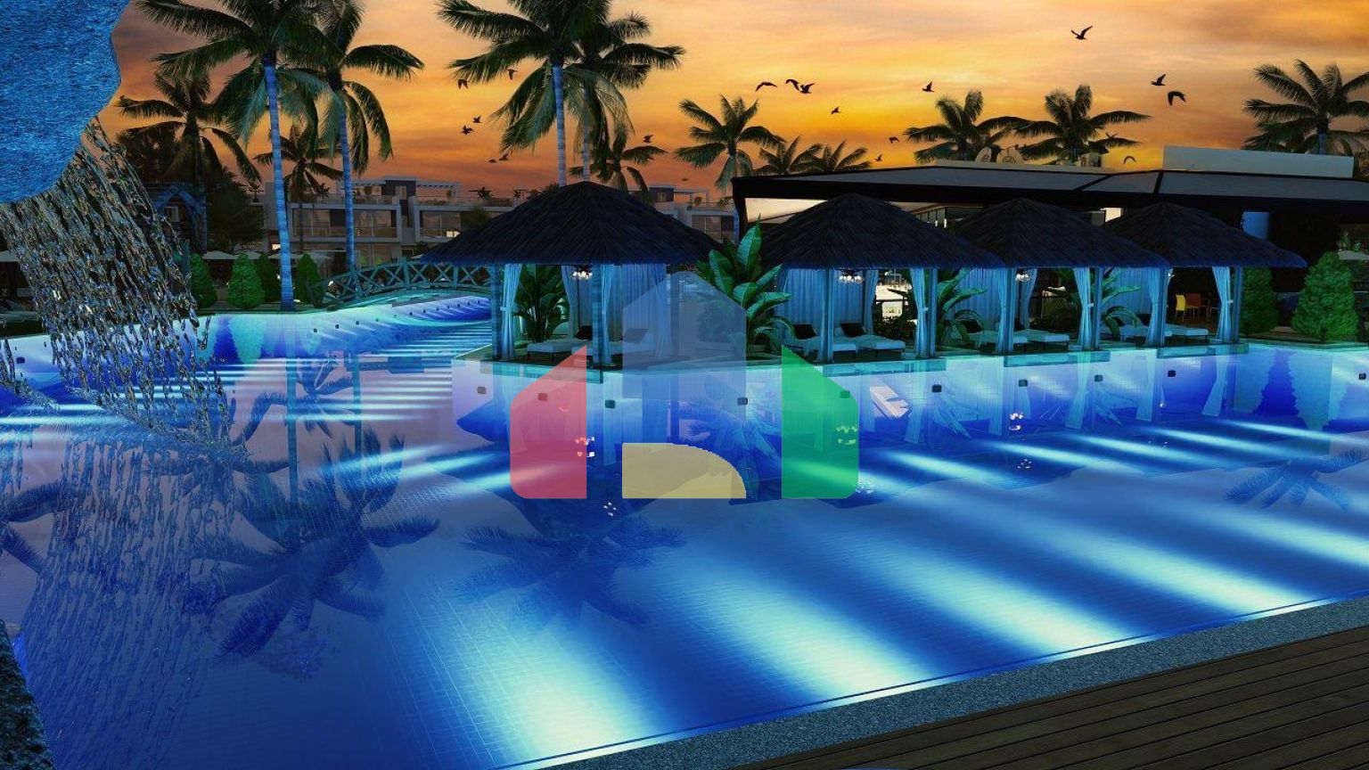 Трехкомнатная квартира 80 м2 с балконом 38 м2 в новом комплексе в Боазе