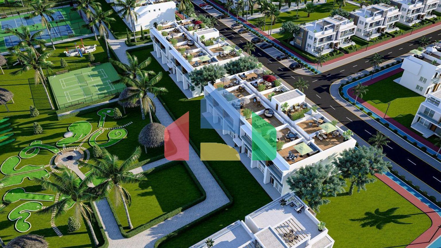 Трехкомнатная квартира 80 м2 с балконом 38 м2 в новом комплексе в Боазе