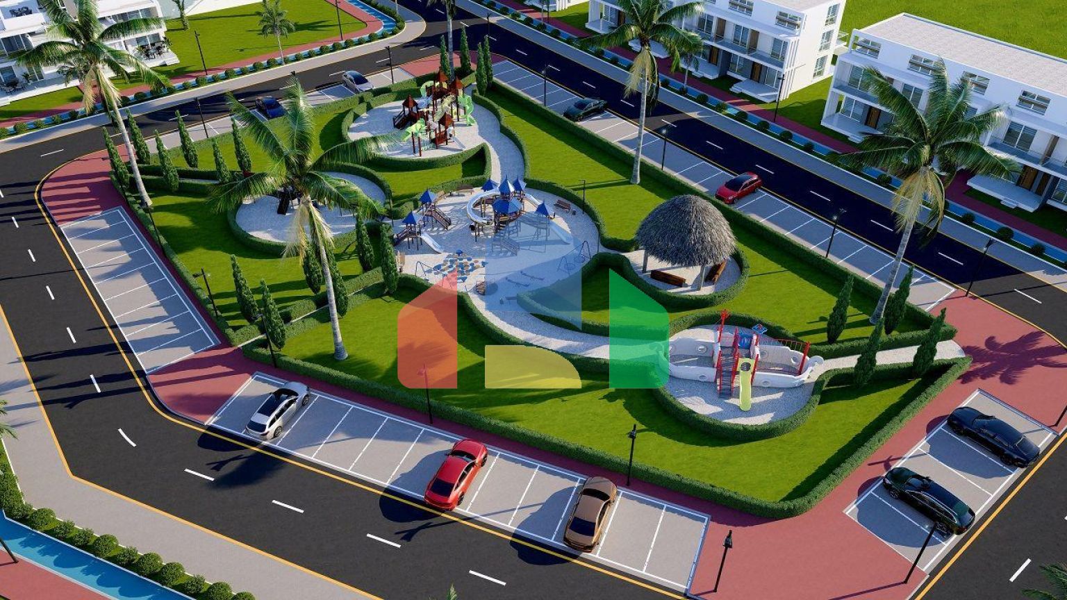 Трехкомнатная квартира 80 м2 с балконом 38 м2 в новом комплексе в Боазе