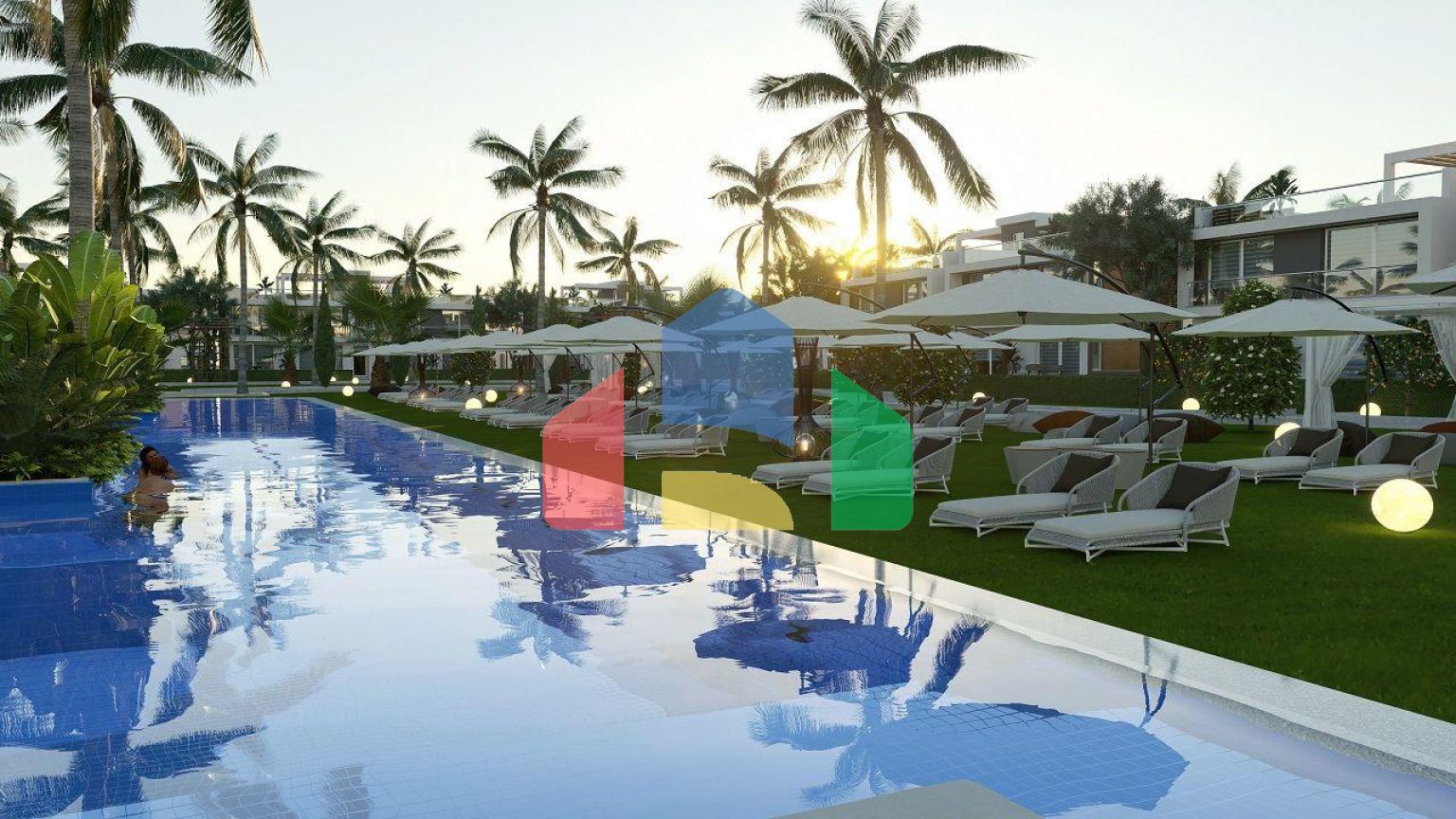 Трехкомнатная квартира 80 м2 с балконом 38 м2 в новом комплексе в Боазе