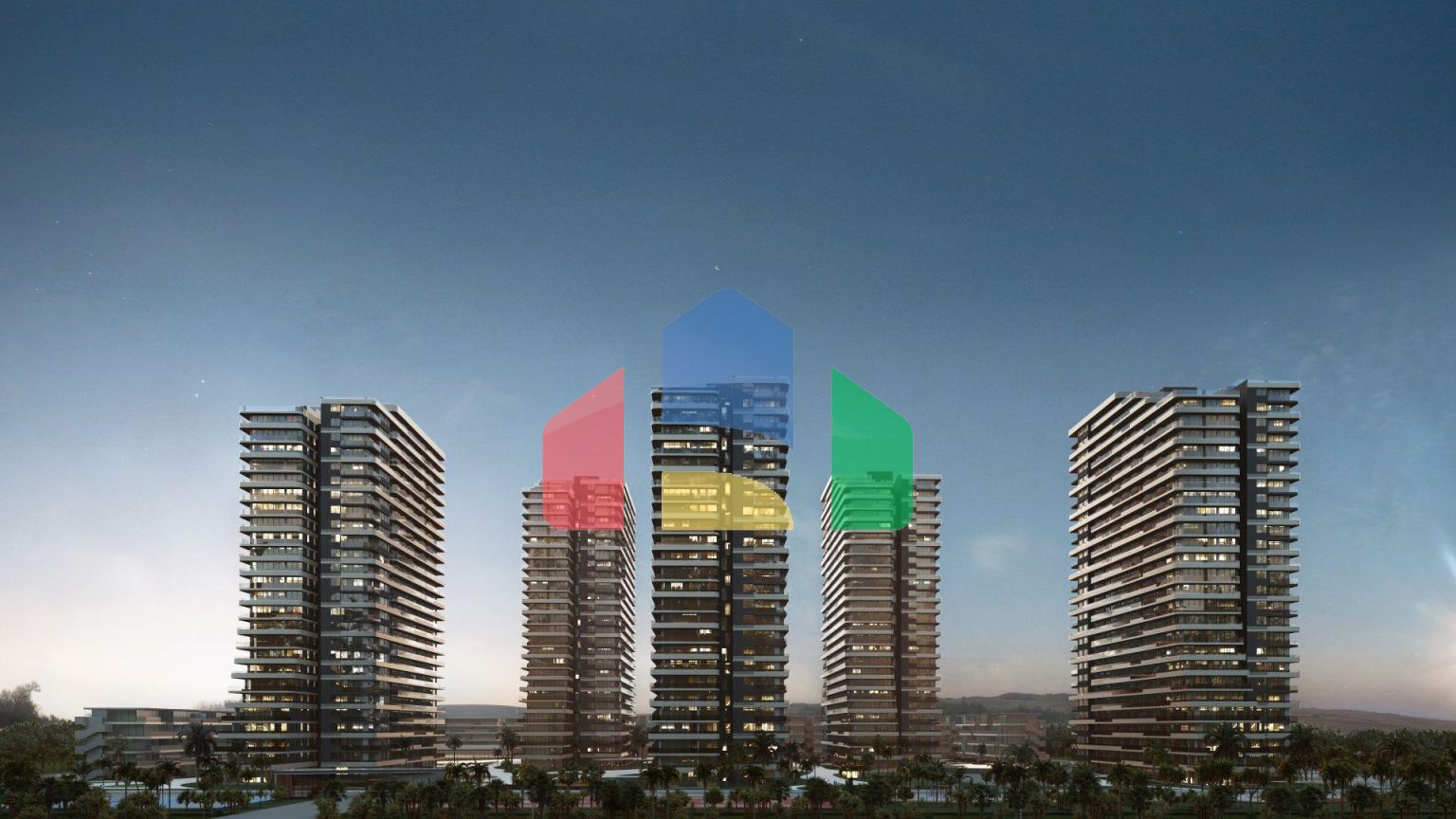 Студия 46 м2 с террасой 10 м2 в новом роскошном комплексе в Искеле