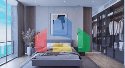 2-комнатные апартаменты 63 м2 с террасой 12 м2 в большом и красивом комплексе в Искеле