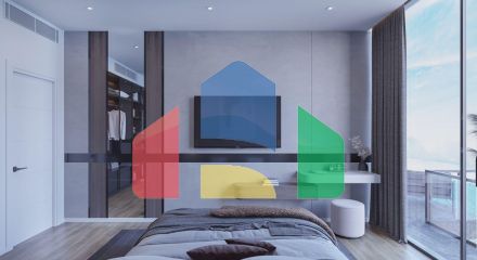 2-комнатные апартаменты 63 м2 с террасой 12 м2 в большом и красивом комплексе в Искеле