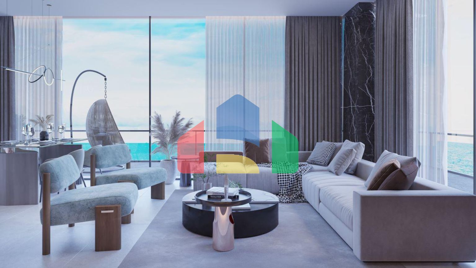 3-комнатные апартаменты 95 м2 с террасой 20 м2 в красивом комплексе рядом с песчаным пляжем