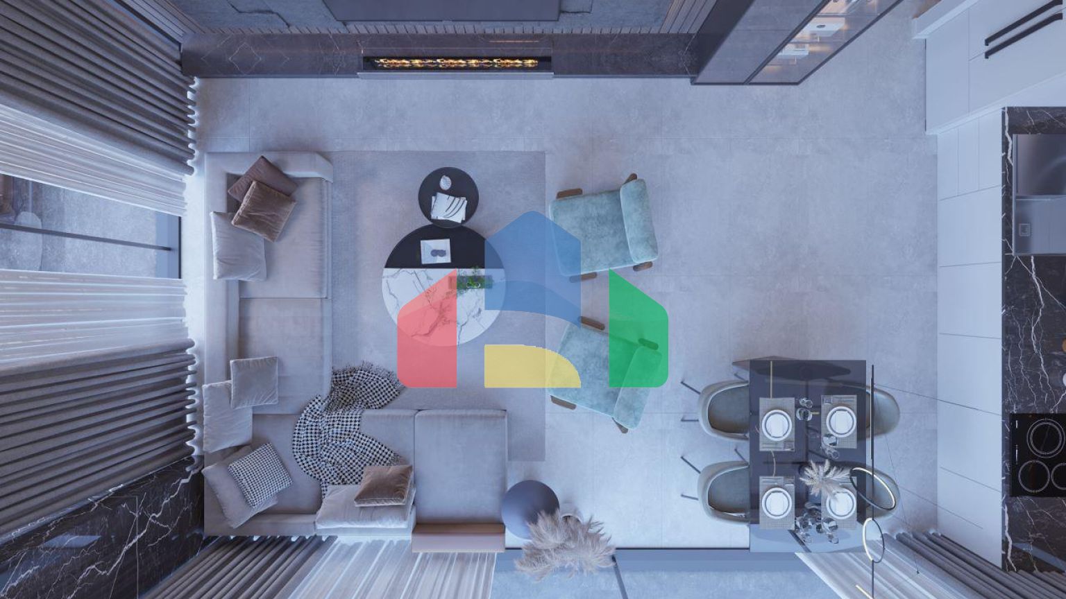 3-комнатные апартаменты 95 м2 с террасой 20 м2 в красивом комплексе рядом с песчаным пляжем