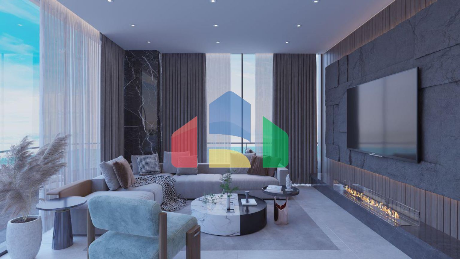 3-комнатные апартаменты 95 м2 с террасой 20 м2 в красивом комплексе рядом с песчаным пляжем