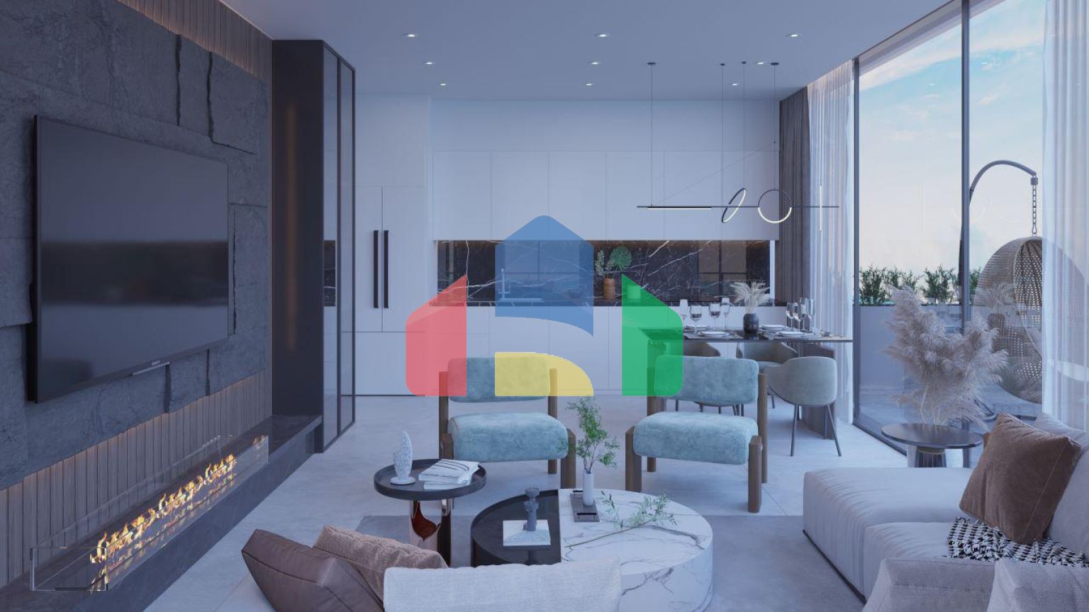 3-комнатные апартаменты 95 м2 с террасой 20 м2 в красивом комплексе рядом с песчаным пляжем