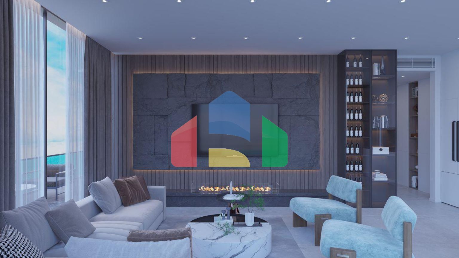 3-комнатные апартаменты 95 м2 с террасой 20 м2 в красивом комплексе рядом с песчаным пляжем