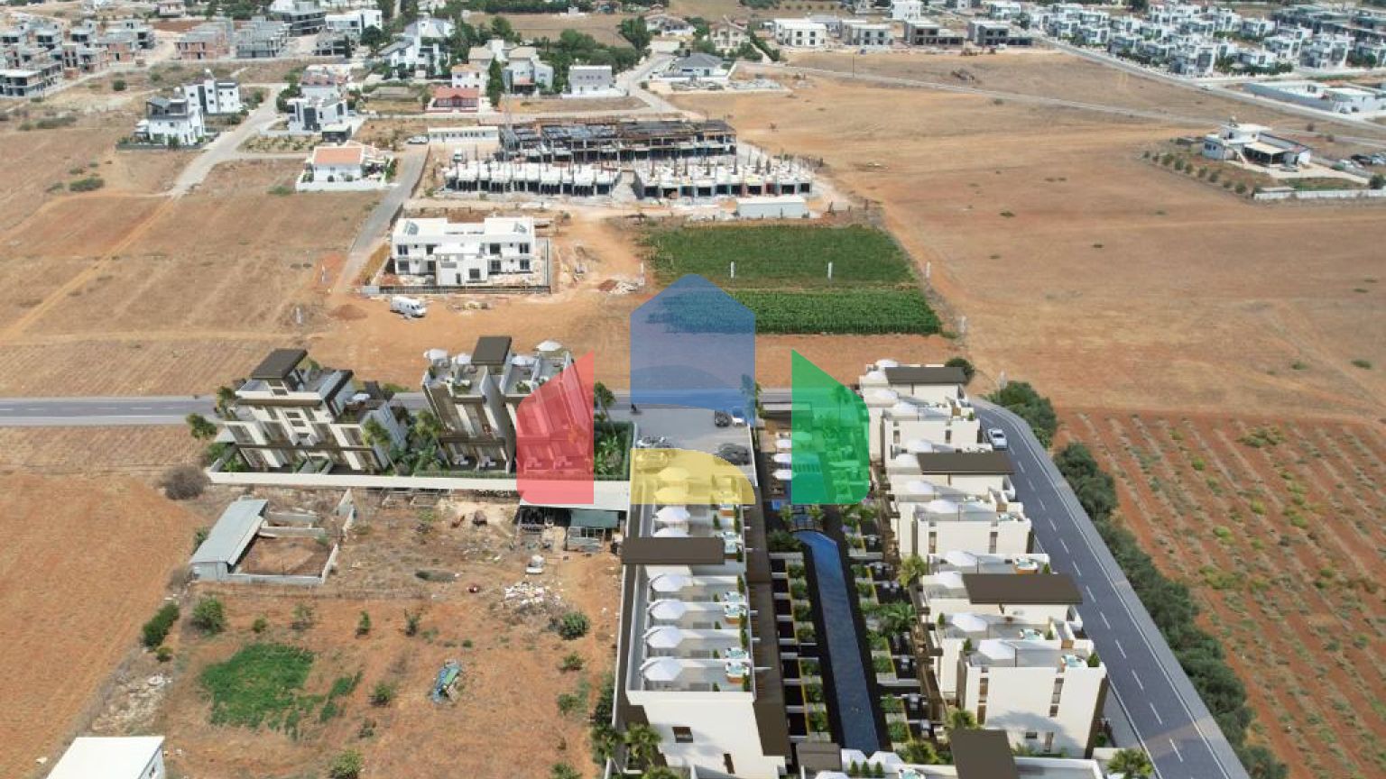 Апартаменты Loft 2+1 (113 м2) с двумя террасами в новом комплексе рядом с морем