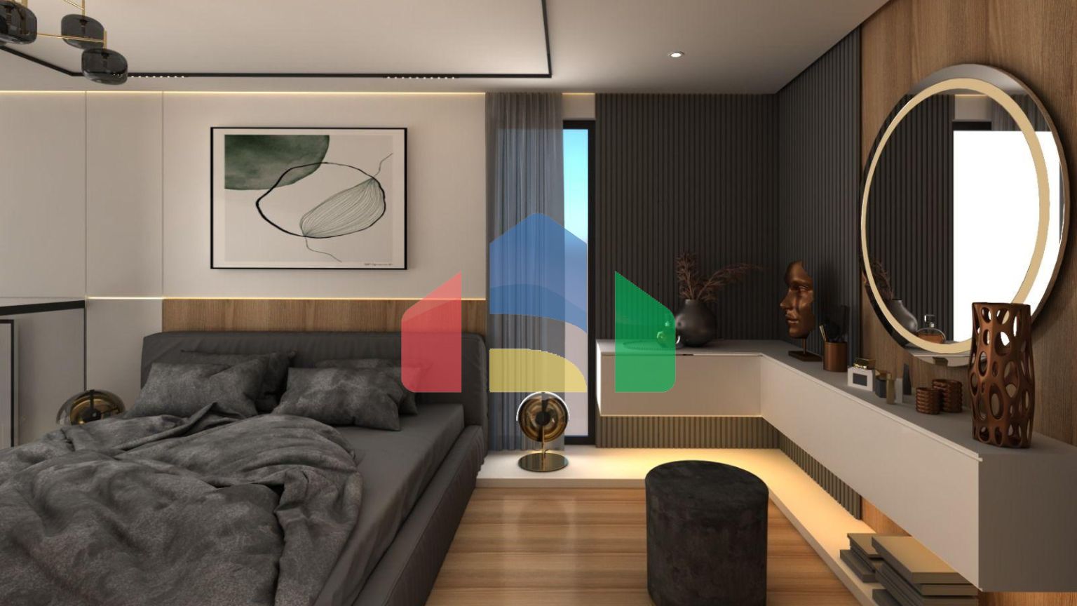 Апартаменты Loft 2+1 (113 м2) с двумя террасами в новом комплексе рядом с морем