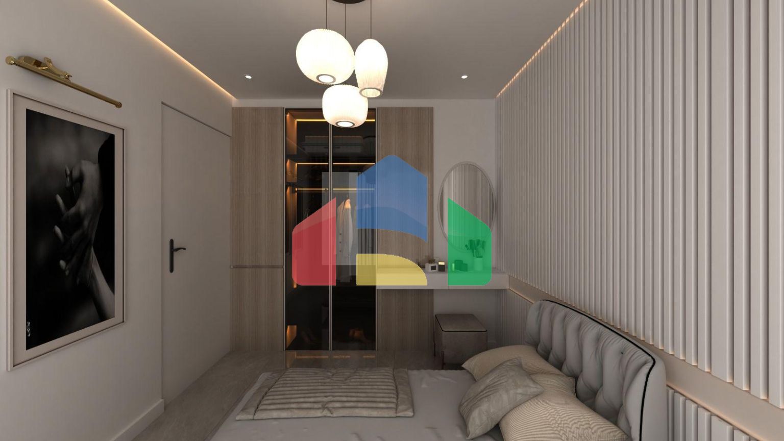 Апартаменты Loft 2+1 (113 м2) с двумя террасами в новом комплексе рядом с морем