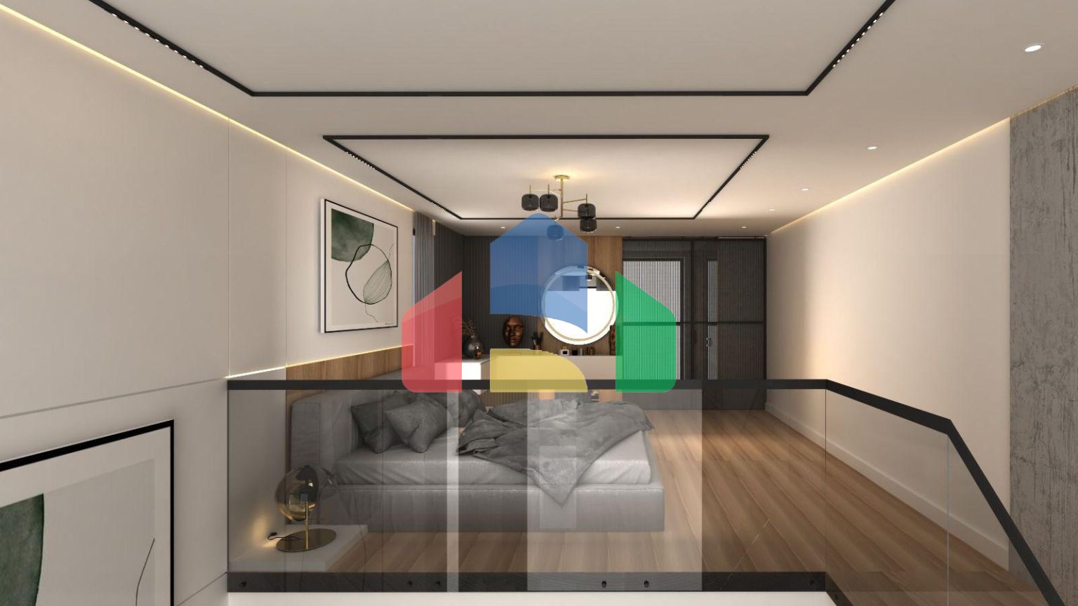 Апартаменты Loft 2+1 (113 м2) с двумя террасами в новом комплексе рядом с морем