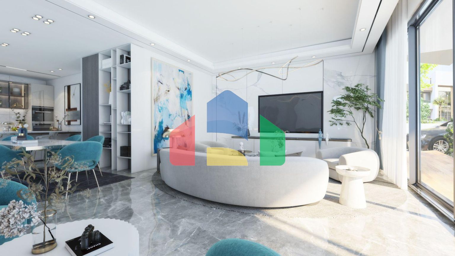 Четырехкомнатная вилла 177 м2 с просторной террасой на крыше 70м2 в красивом комплексе в Енибогазичи