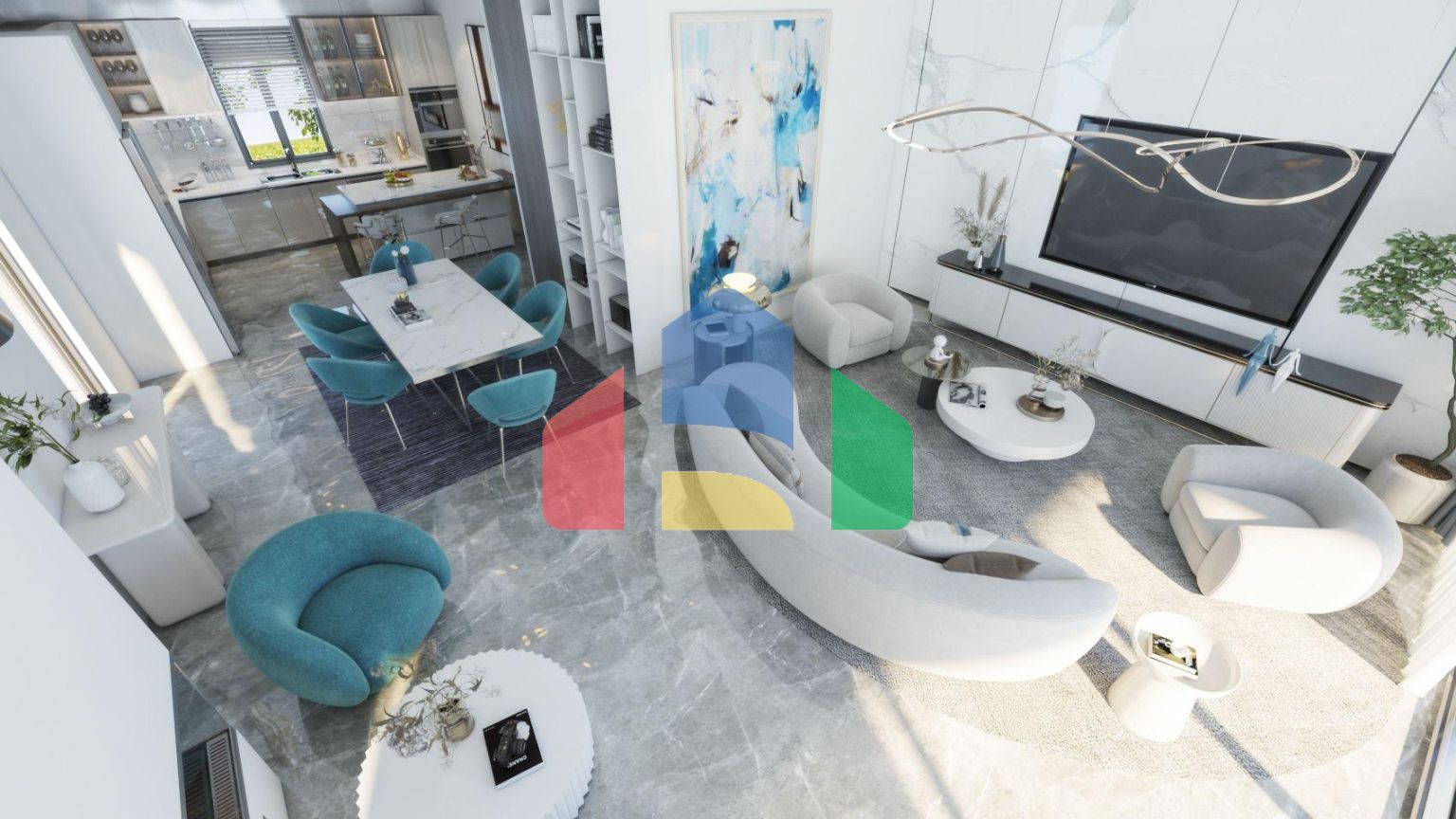 Четырехкомнатная вилла 177 м2 с просторной террасой на крыше 70м2 в красивом комплексе в Енибогазичи