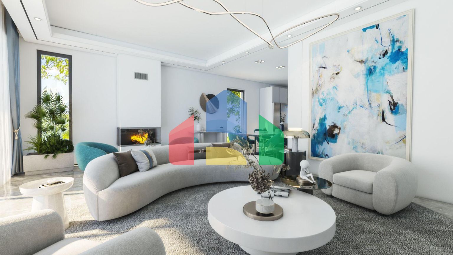 Четырехкомнатная вилла 177 м2 с просторной террасой на крыше 70м2 в красивом комплексе в Енибогазичи