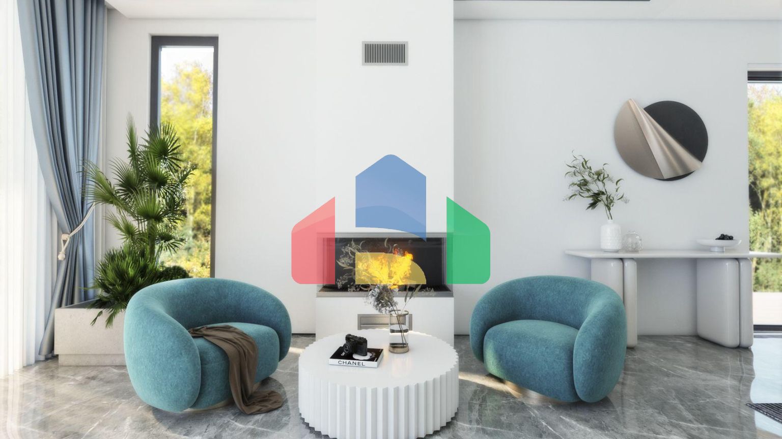 Четырехкомнатная вилла 177 м2 с просторной террасой на крыше 70м2 в красивом комплексе в Енибогазичи