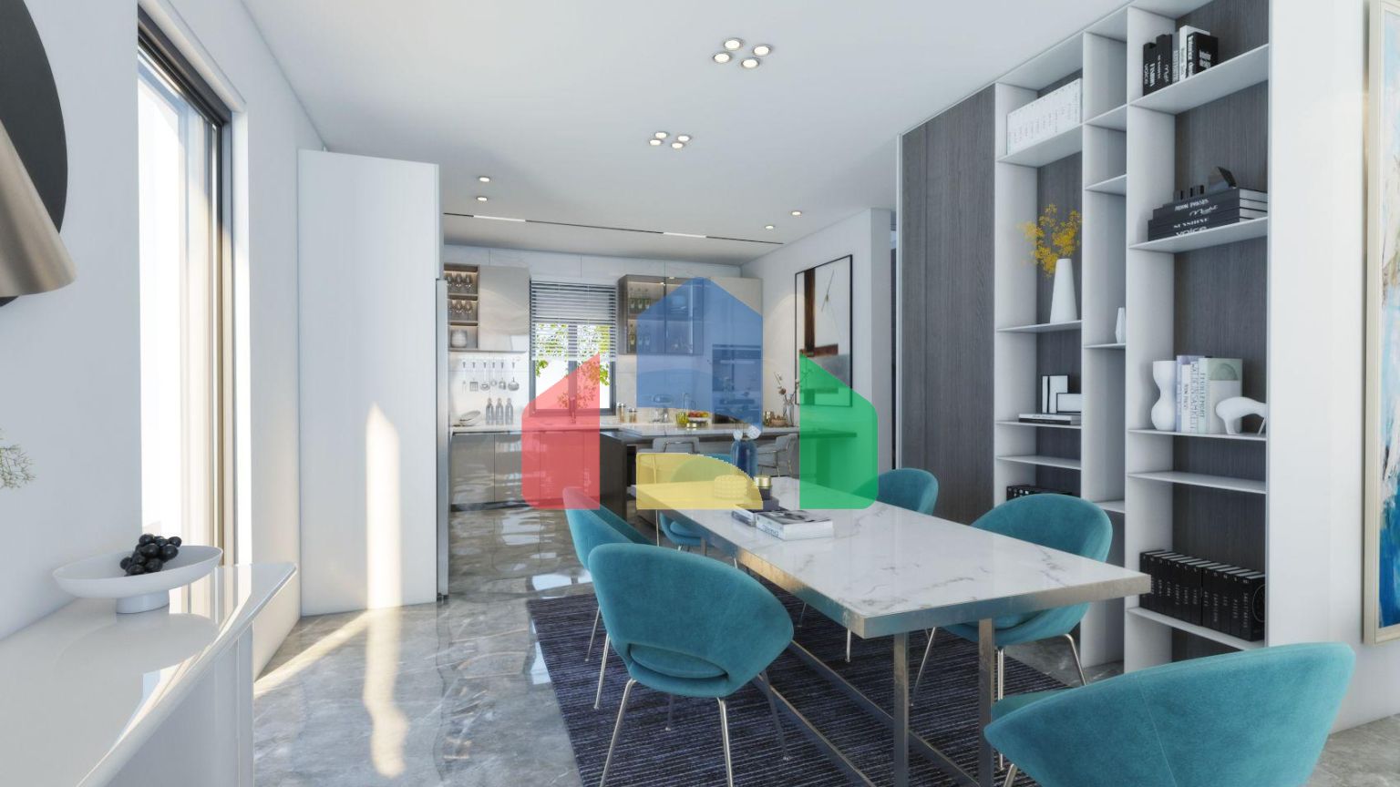 Четырехкомнатная вилла 177 м2 с просторной террасой на крыше 70м2 в красивом комплексе в Енибогазичи