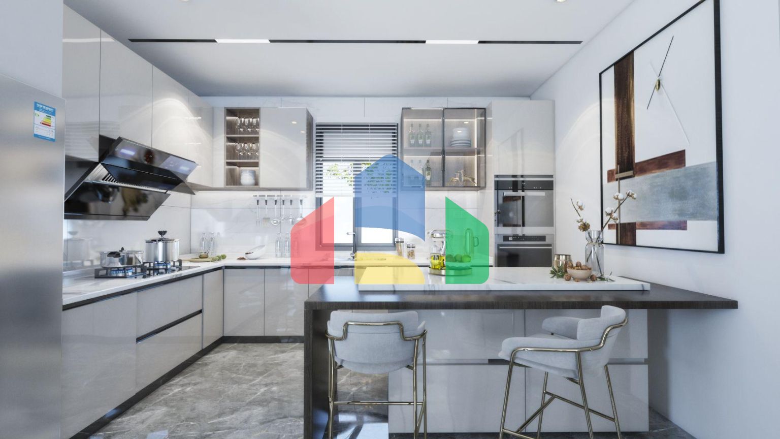 Четырехкомнатная вилла 177 м2 с просторной террасой на крыше 70м2 в красивом комплексе в Енибогазичи