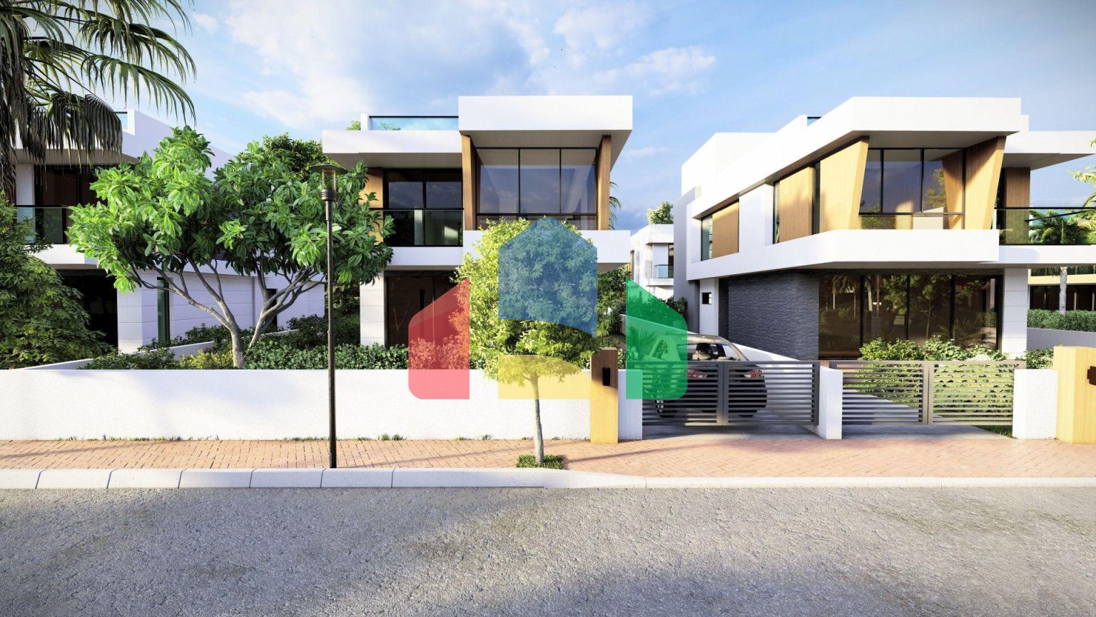 Четырехкомнатная вилла 177 м2 с просторной террасой на крыше 70м2 в красивом комплексе в Енибогазичи