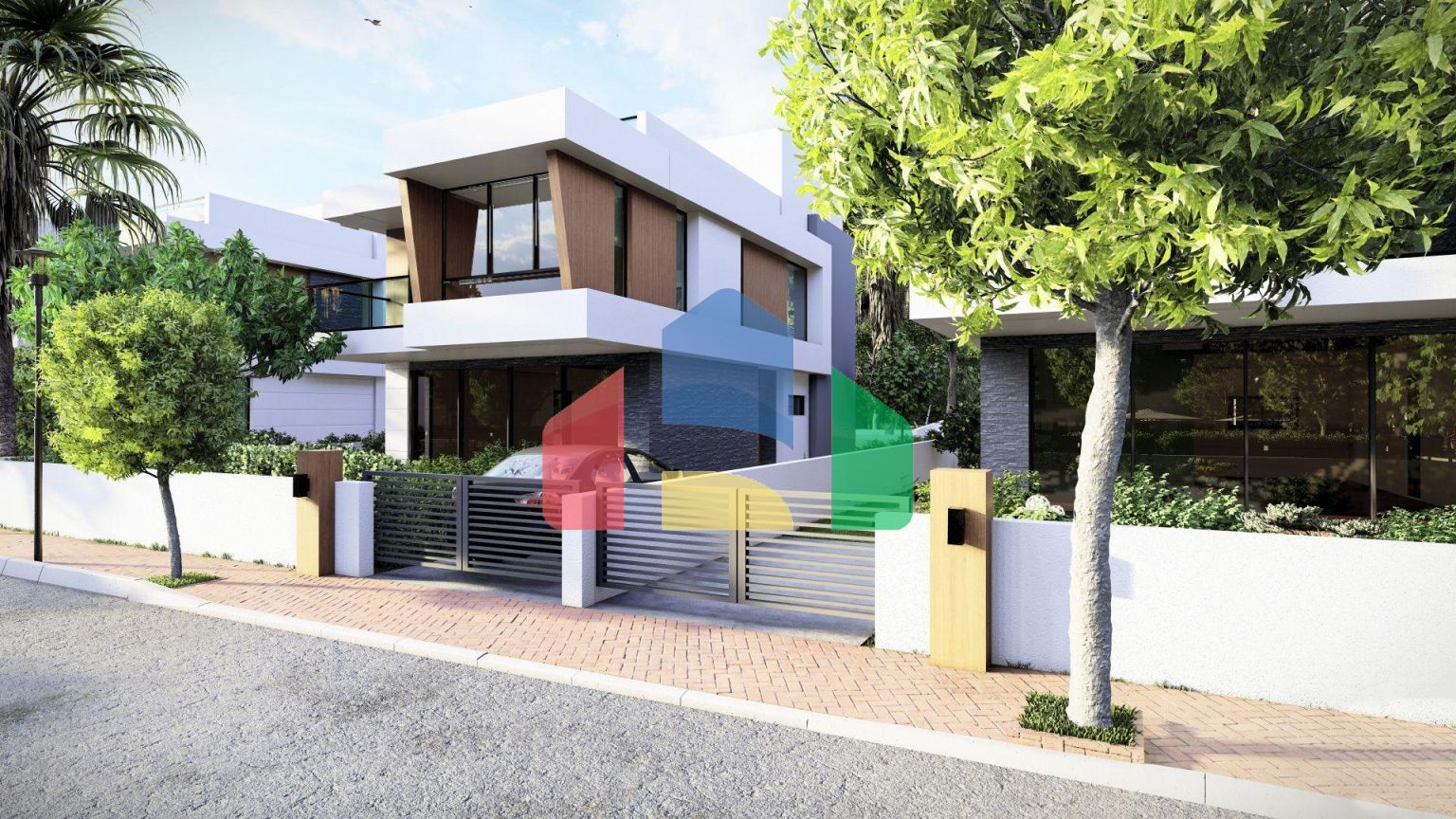 Четырехкомнатная вилла 177 м2 с просторной террасой на крыше 70м2 в красивом комплексе в Енибогазичи