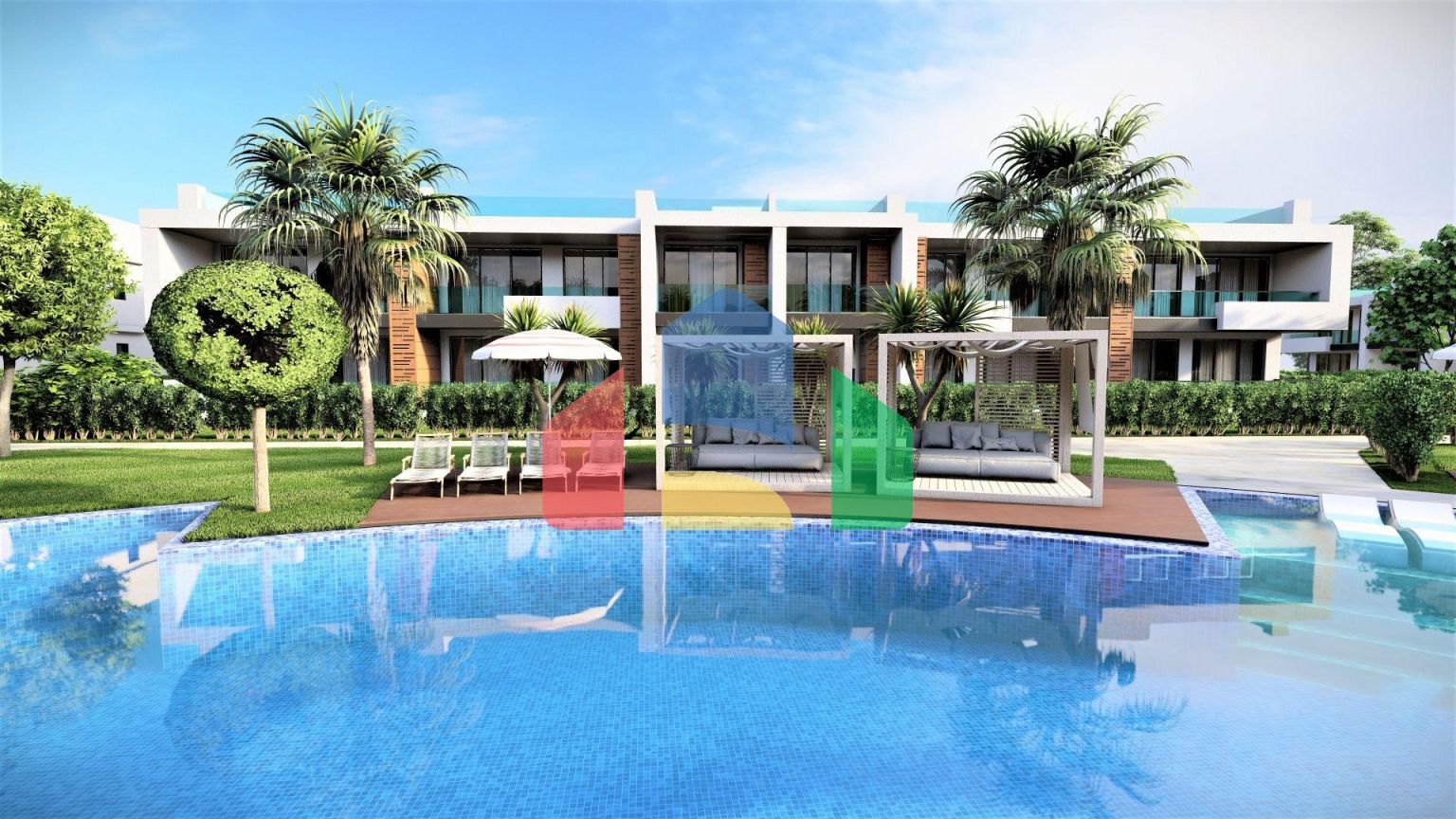 Двухкомнатная квартира 66 м2 с террасой и просторным садом в Енибоазичи