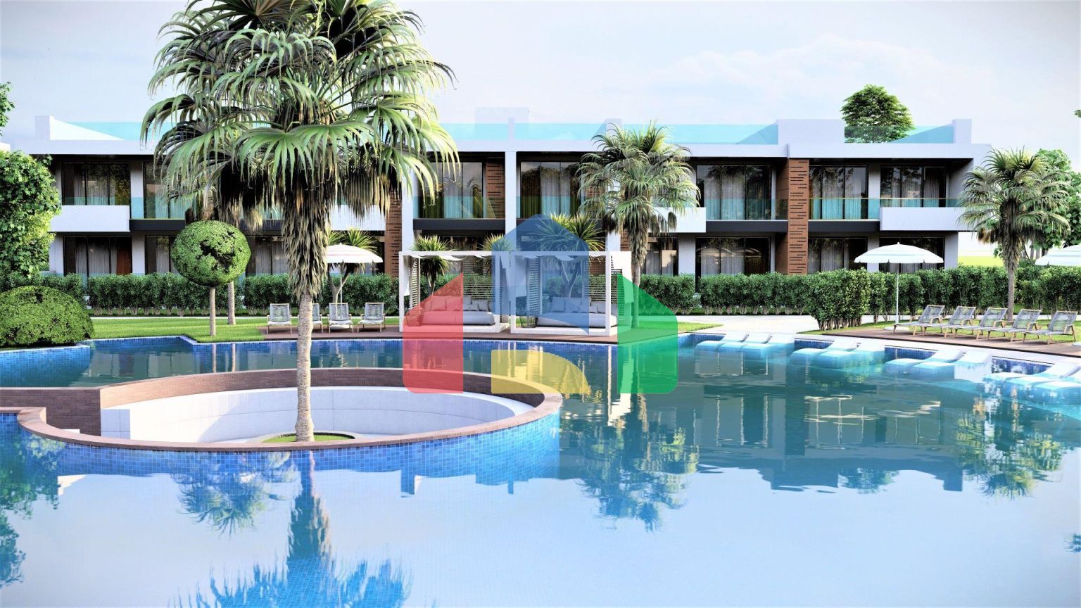 Двухкомнатная квартира 66 м2 с террасой и просторным садом в Енибоазичи