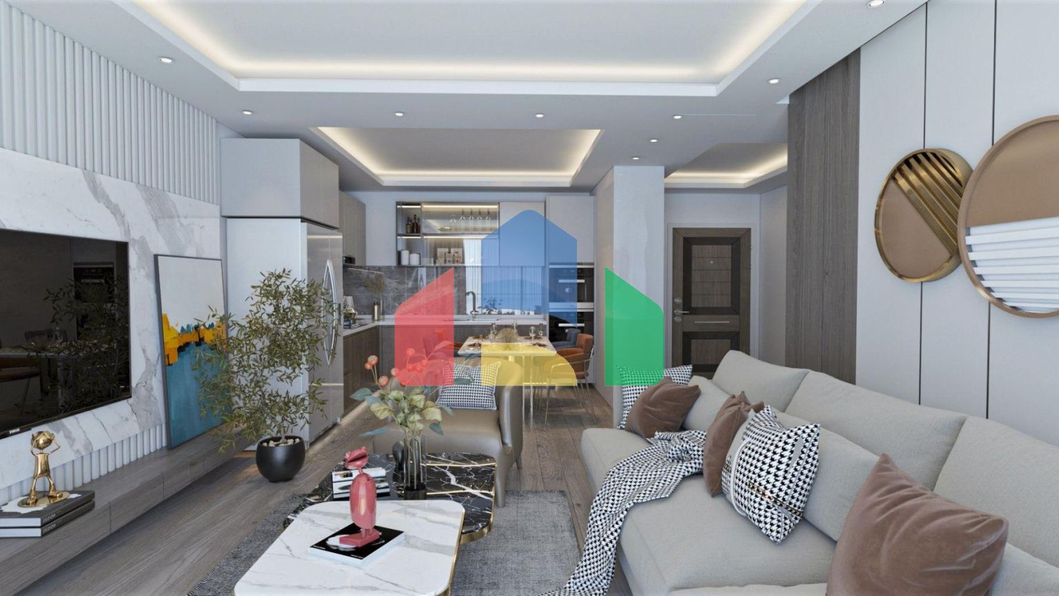 Двухкомнатная квартира 66 м2 с террасой и просторным садом в Енибоазичи