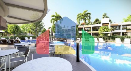 Квартира 2+1(80 м2) с двумя террасами в большом комплексе рядом с морем Квартира 2+1(80 м2) с двумя террасами в большом комплексе рядом с морем