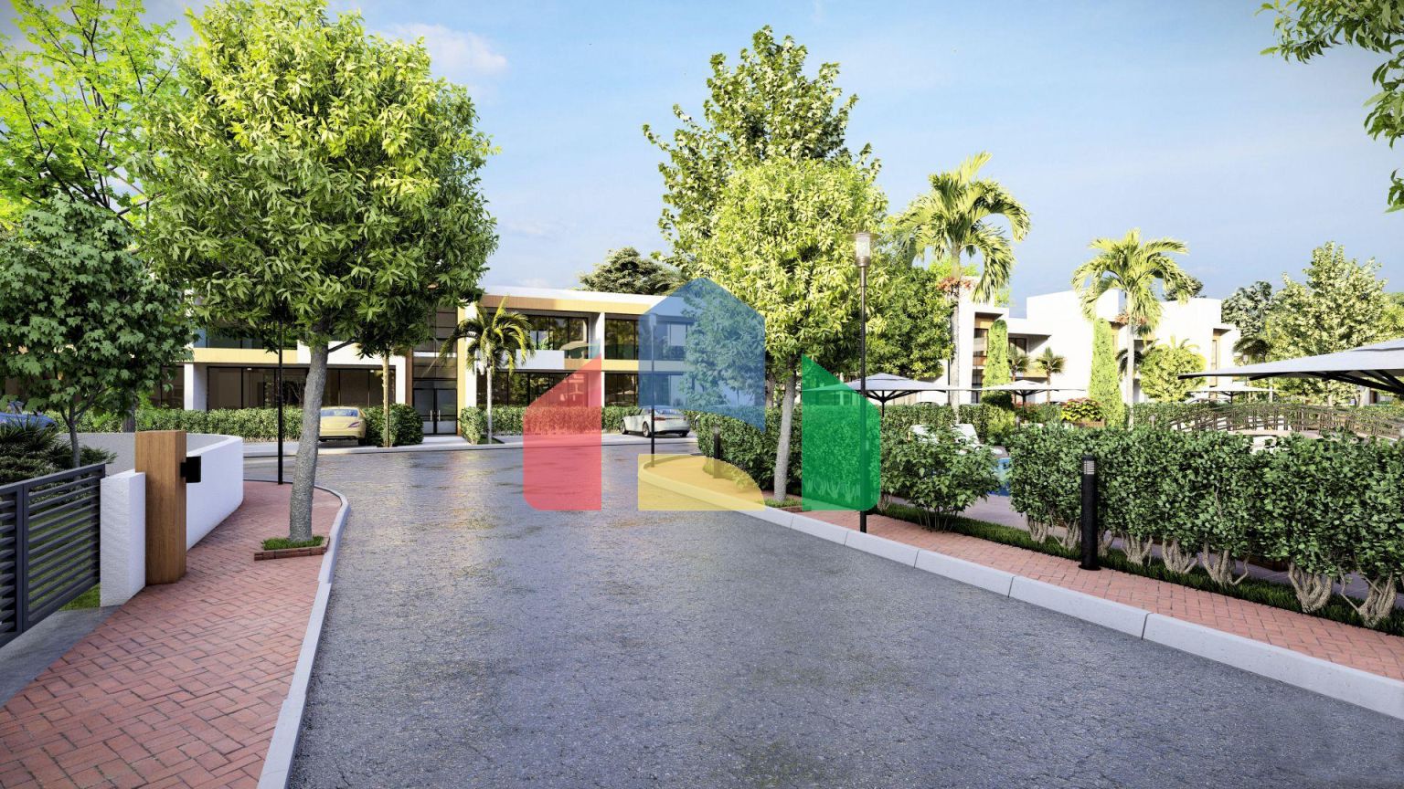 Квартира 2+1(80 м2) с двумя террасами в большом комплексе рядом с морем